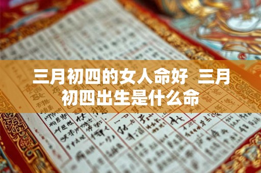 三月初四的女人命好  三月初四出生是什么命