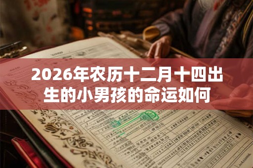 2026年农历十二月十四出生的小男孩的命运如何