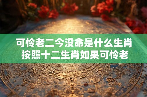 可怜老二今没命是什么生肖 按照十二生肖如果可怜老二今没命它应该属于哪个生肖