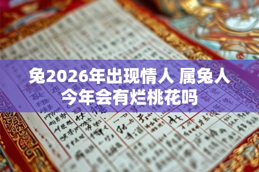 兔2026年出现情人 属兔人今年会有烂桃花吗