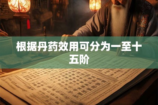 根据丹药效用可分为一至十五阶
