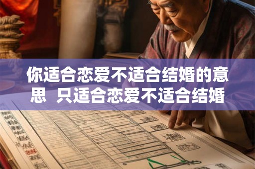 你适合恋爱不适合结婚的意思 只适合恋爱不适合结婚的女人 你适合恋爱不适合结婚的意思 只适合恋爱不适合结婚的女人