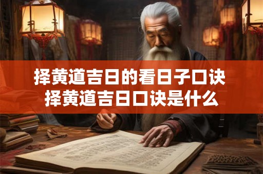 择黄道吉日的看日子口诀 择黄道吉日口诀是什么