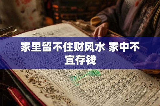 家里留不住财风水 家中不宜存钱