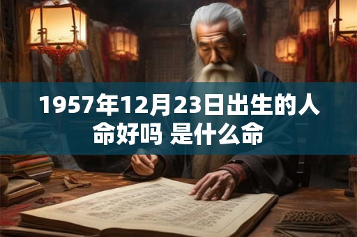 1957年12月23日出生的人命好吗 是什么命