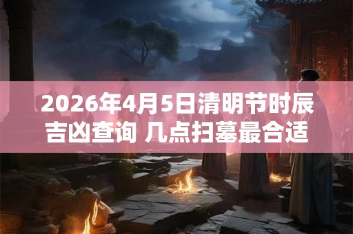 2026年4月5日清明节时辰吉凶查询 几点扫墓最合适 2026年4月5日清明节时辰吉凶查询 几点扫墓最合适