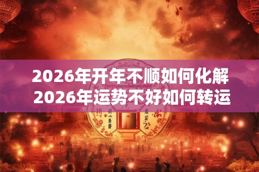 2026年开年不顺如何化解 2026年运势不好如何转运