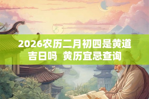 2026农历二月初四是黄道吉日吗  黄历宜忌查询