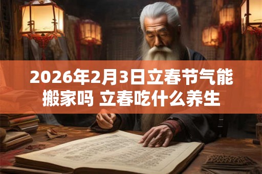 2026年2月3日立春节气能搬家吗 立春吃什么养生