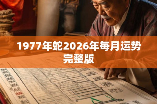 1977年蛇2026年每月运势完整版