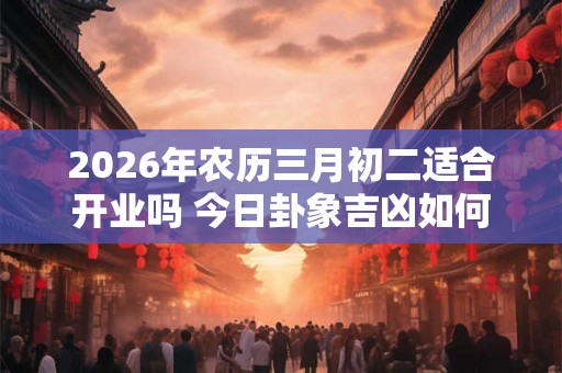 2026年农历三月初二适合开业吗 今日卦象吉凶如何 2026年农历三月初二适合开业吗 今日卦象吉凶如何
