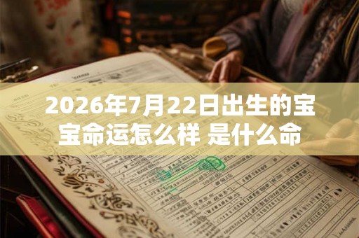 2026年7月22日出生的宝宝命运怎么样 是什么命