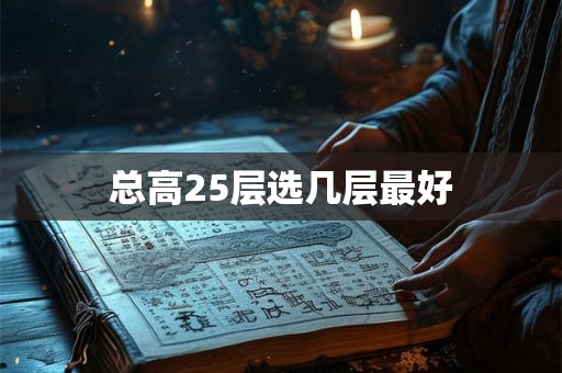 总高25层选几层最好 总高25层选几层最好