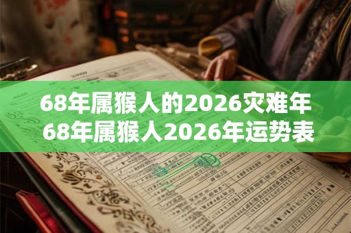 68年属猴人的2026灾难年 68年属猴人2026年运势表现