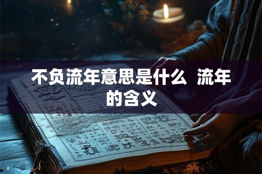 不负流年意思是什么  流年的含义