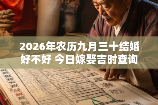 2026年农历九月三十结婚好不好 今日嫁娶吉时查询