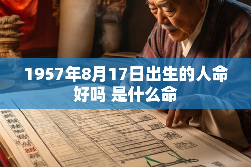1957年8月17日出生的人命好吗 是什么命 1957年8月17日出生的人命好吗 是什么命