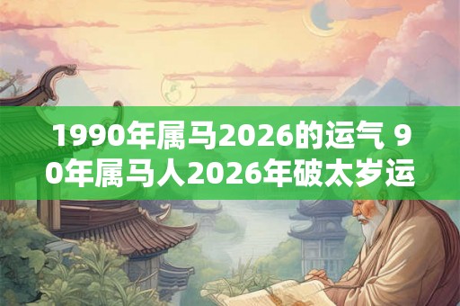 1990年属马2026的运气 90年属马人2026年破太岁运势如何