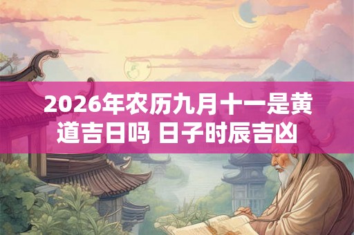 2026年农历九月十一是黄道吉日吗 日子时辰吉凶