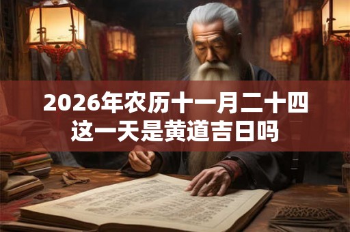 2026年农历十一月二十四这一天是黄道吉日吗