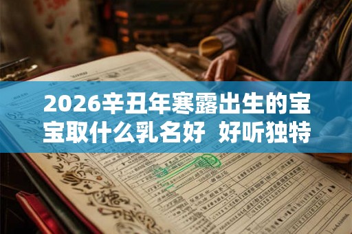 2026辛丑年寒露出生的宝宝取什么乳名好  好听独特的小名分享