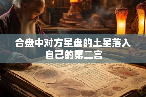 合盘中对方星盘的土星落入自己的第二宫