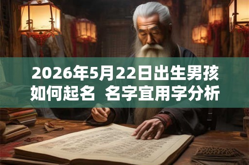 2026年5月22日出生男孩如何起名  名字宜用字分析