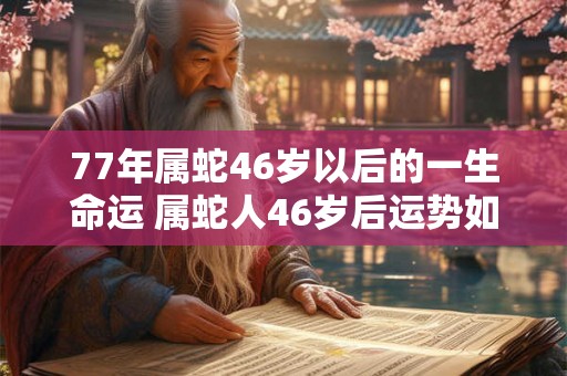 77年属蛇46岁以后的一生命运 属蛇人46岁后运势如何