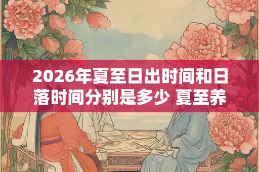 2026年夏至日出时间和日落时间分别是多少 夏至养生应该注意些什么 2026年夏至日出时间和日落时间分别是多少 夏至养生应该注意些什么