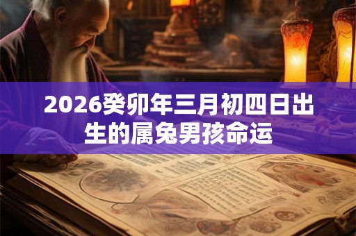 2026癸卯年三月初四日出生的属兔男孩命运