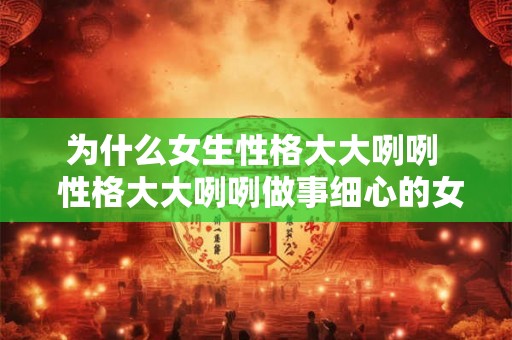 为什么女生性格大大咧咧  性格大大咧咧做事细心的女人