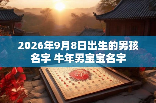 2026年9月8日出生的男孩名字 牛年男宝宝名字