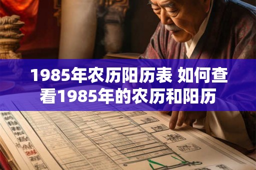 1985年农历阳历表 如何查看1985年的农历和阳历