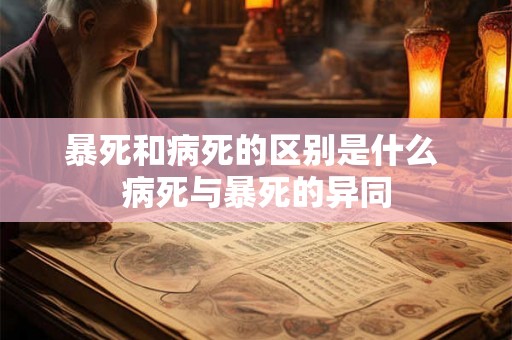 暴死和病死的区别是什么 病死与暴死的异同 暴死和病死的区别是什么 病死与暴死的异同
