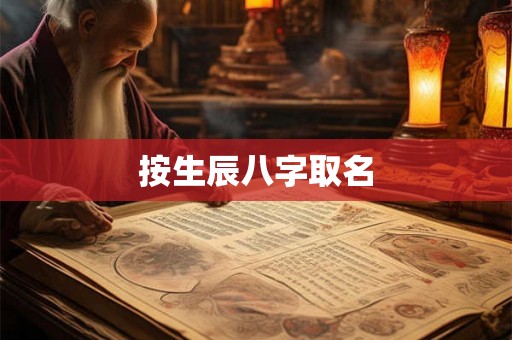 按生辰八字取名 按生辰八字取名