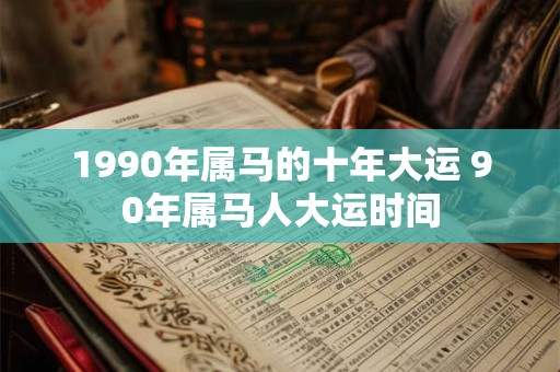 1990年属马的十年大运 90年属马人大运时间