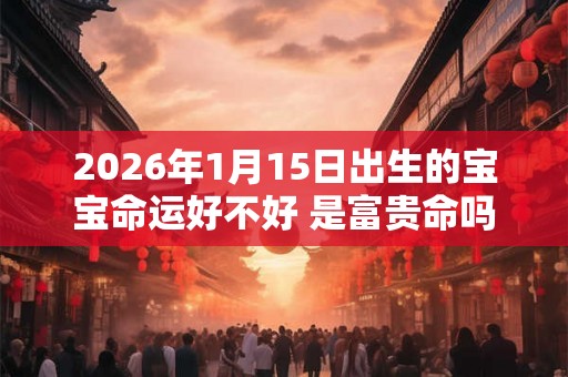 2026年1月15日出生的宝宝命运好不好 是富贵命吗 2026年1月15日出生的宝宝命运好不好 是富贵命吗