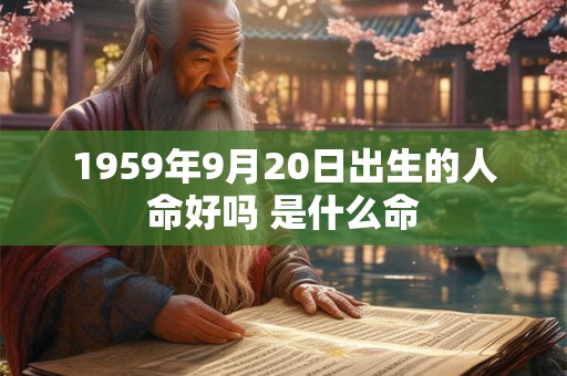 1959年9月20日出生的人命好吗 是什么命 1959年9月20日出生的人命好吗 是什么命