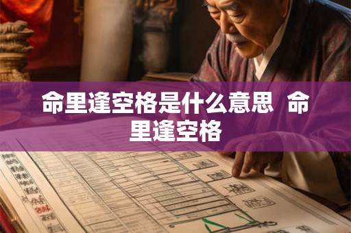 命里逢空格是什么意思 命里逢空格 命里逢空格是什么意思 命里逢空格