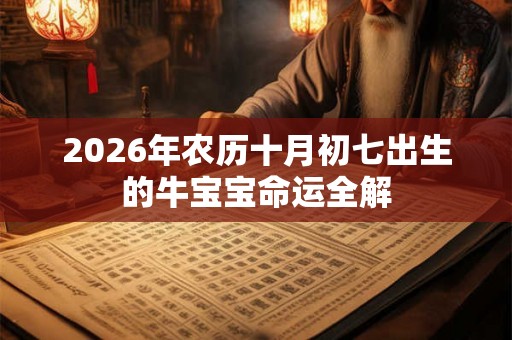 2026年农历十月初七出生的牛宝宝命运全解