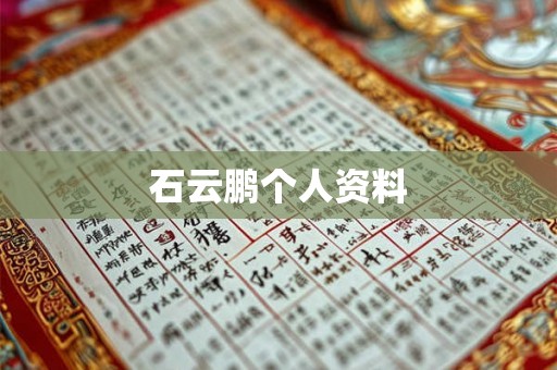石云鹏个人资料 石云鹏个人资料