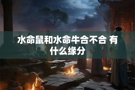 水命鼠和水命牛合不合 有什么缘分 水命鼠和水命牛合不合 有什么缘分