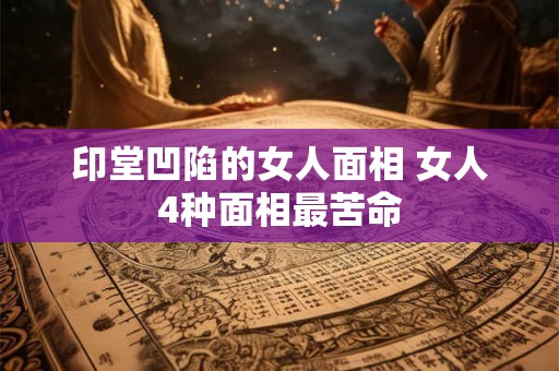 印堂凹陷的女人面相 女人4种面相最苦命