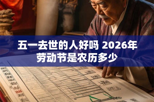 五一去世的人好吗 2026年劳动节是农历多少