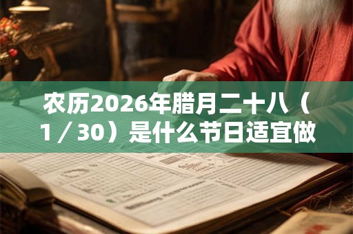 农历2026年腊月二十八（1／30）是什么节日适宜做什么