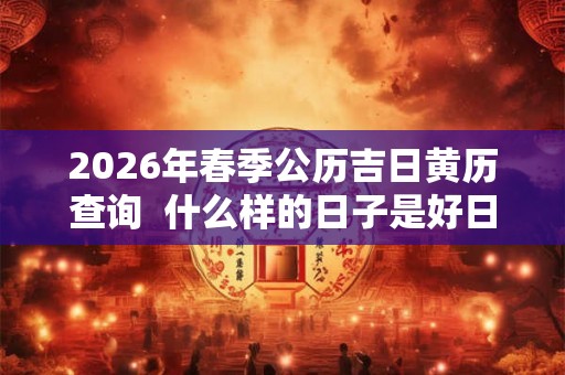 2026年春季公历吉日黄历查询  什么样的日子是好日子