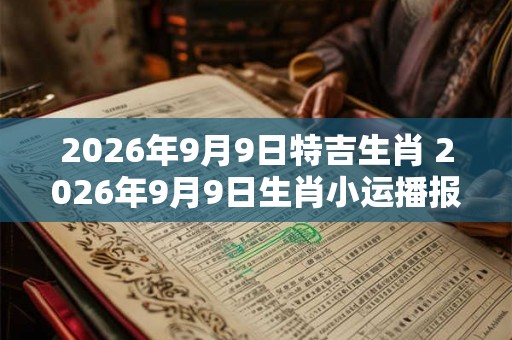 2026年9月9日特吉生肖 2026年9月9日生肖小运播报 2026年9月9日特吉生肖 2026年9月9日生肖小运播报