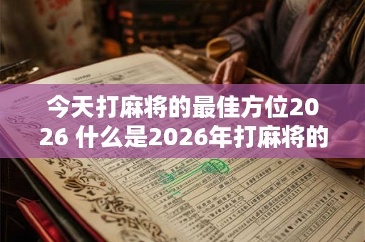 今天打麻将的最佳方位2026 什么是2026年打麻将的最佳位置