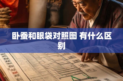 卧蚕和眼袋对照图 有什么区别