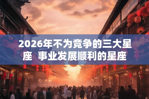 2026年不为竞争的三大星座  事业发展顺利的星座